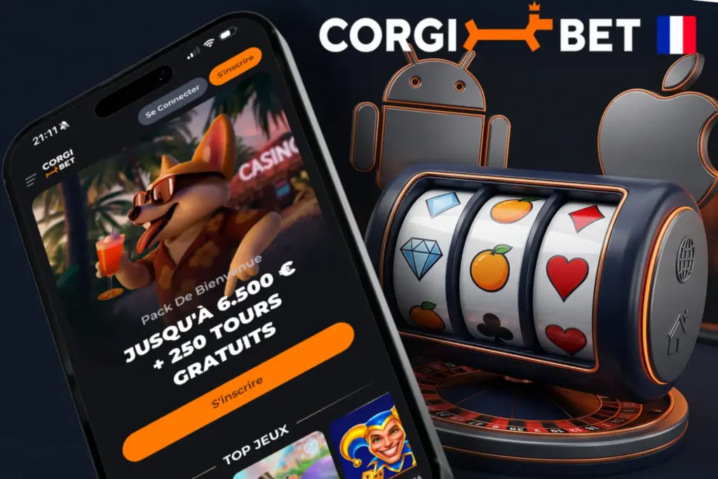 Application web mobile Corgibet pour joueurs français